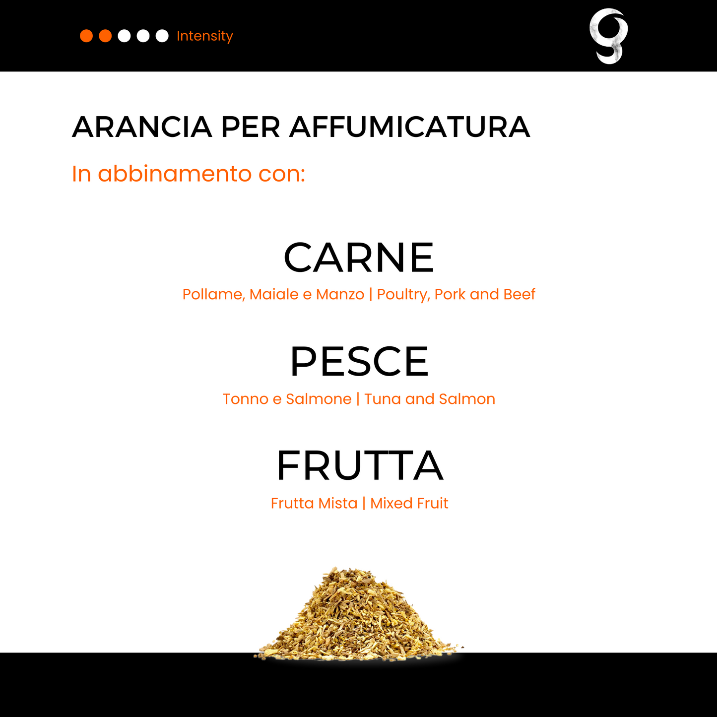 Legno per Affumicatura gusto Arancio 🍊